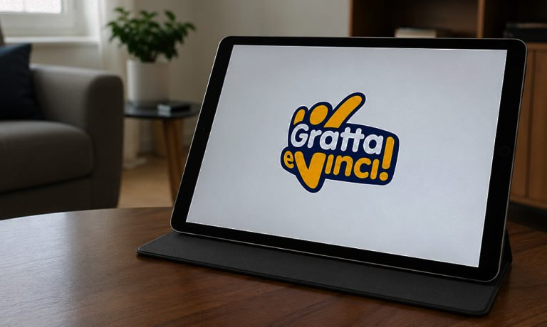 Tablet con logo Gratta e Vinci