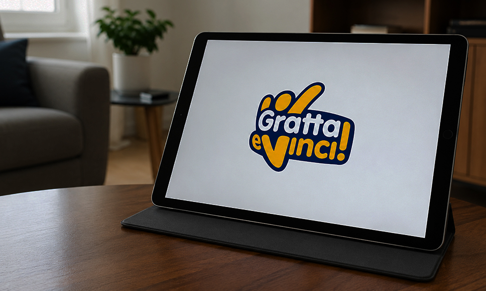 Tablet con logo Gratta e Vinci