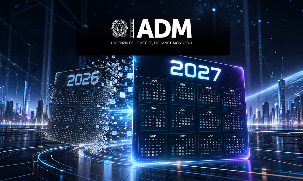 Logo ADM, calendario 2026 e 2027